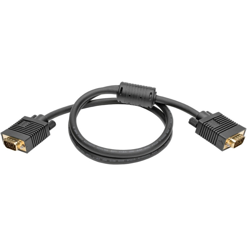 Tripp Lite P502-003 VGA cable with gold-plated HD-15 connectors and black molded housing shown in full length