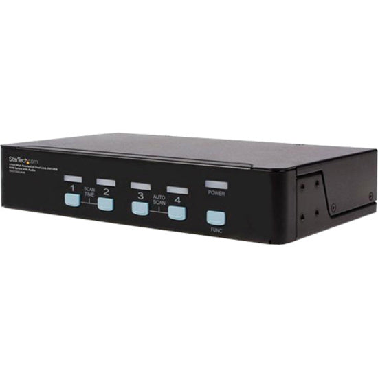 Side view of StarTech.com KVM switch showing compact profile and mounting options