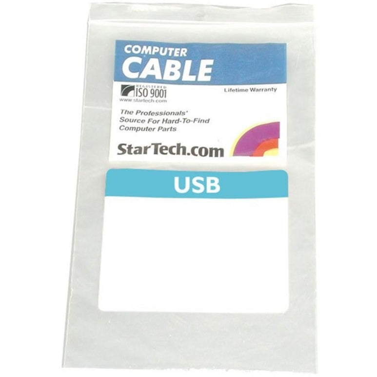 StarTech.com كابل USBFAB6T USB 2.0 شفاف ، 6 قدم ، ضمان مدى الحياة ، موصل نحاس