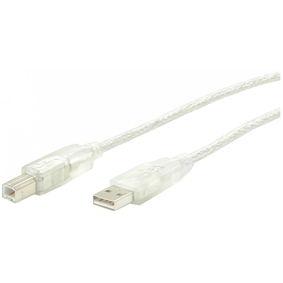 StarTech.com USBFAB6T Clear USB 2.0 Cable, 6 ft, Lifetime Warranty, Copper Conductor