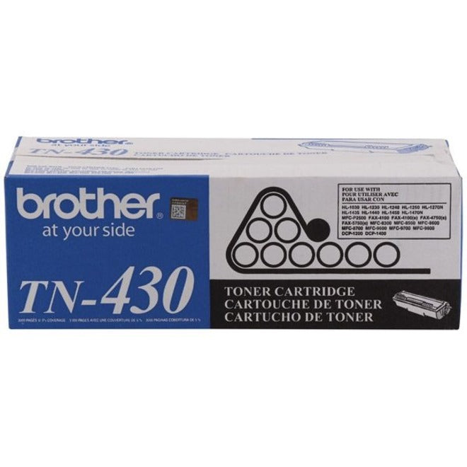 Brother TN430 Toner Cartridge, 3000 Page Yield - Genuine Brother Cartridge for High-Quality Printing