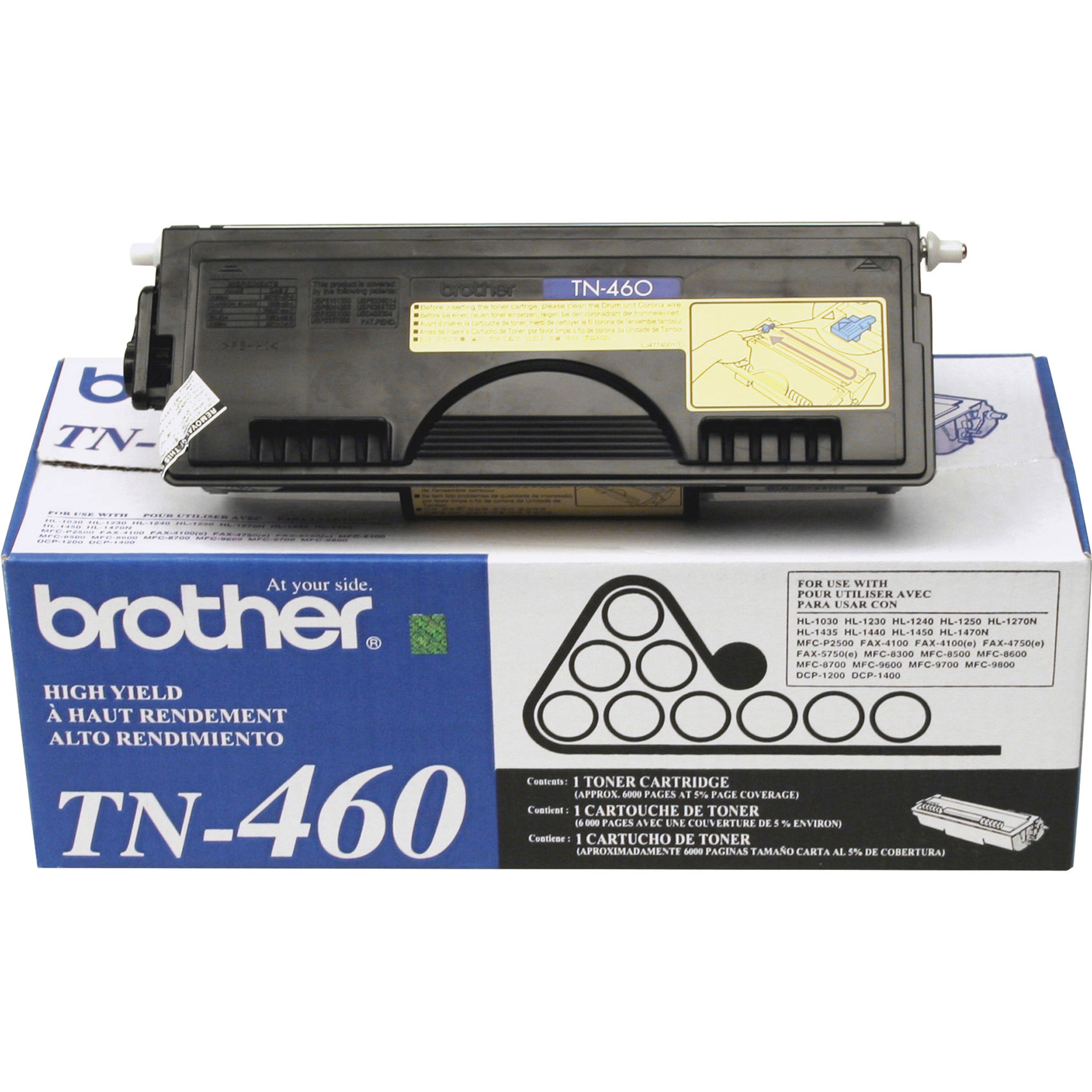 Brother TN460 High-yield Toner Cartridge, 6000 Page Yield