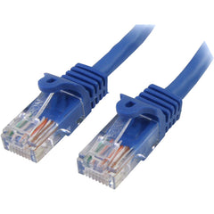 สตาร์เทค ด็อทคอม RJ45PATCH25 สายแพทช์ Cat5e UTP ยาว 25 ฟุต สีน้ำเงิน ไม่มีการเกยกัน การรับประกันตลอดชีพ ตัวเชื่อมต่อทองคำ