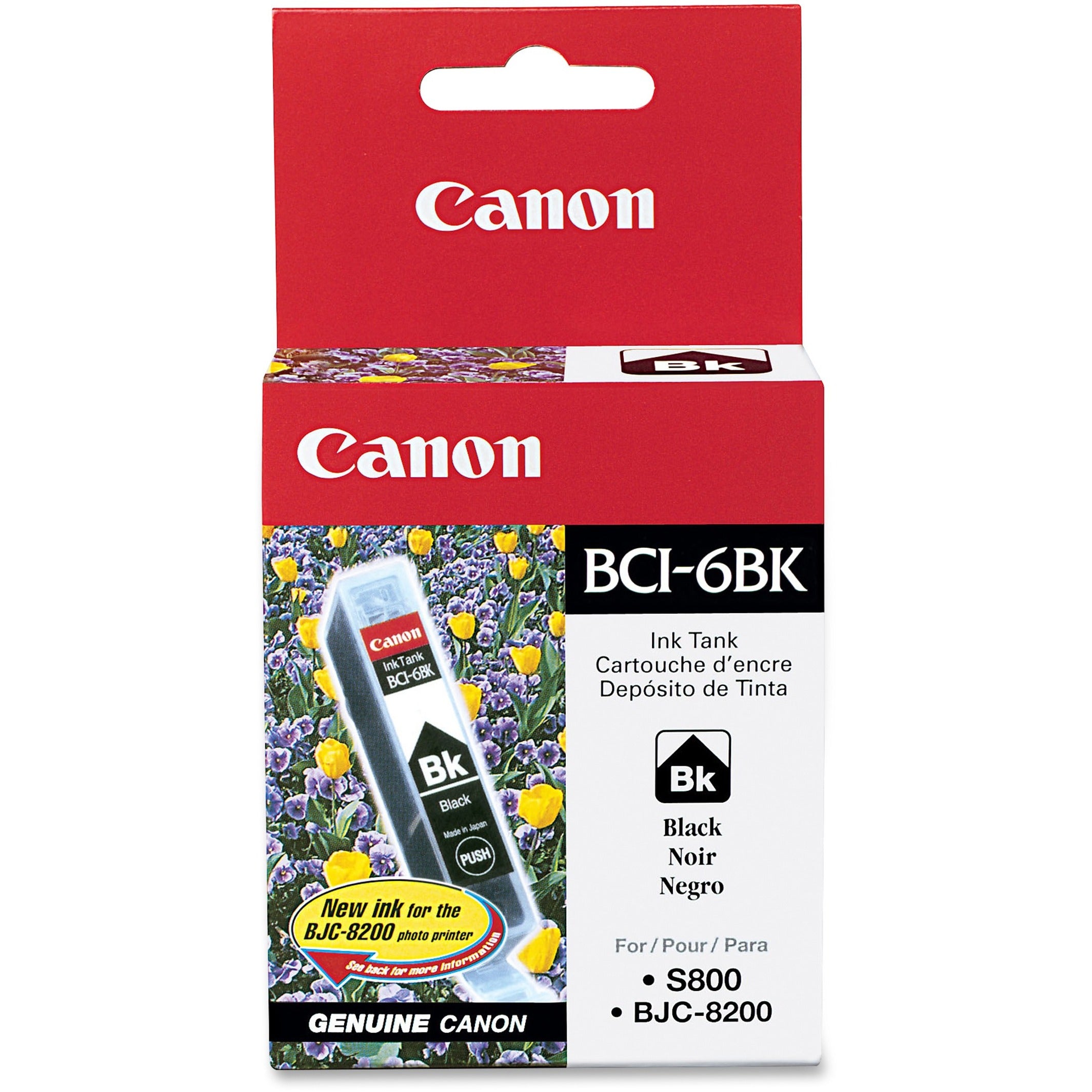 Canon 4705A003 BCI-6Bk Tanque de Tinta Rendimiento de Página 370 Negro