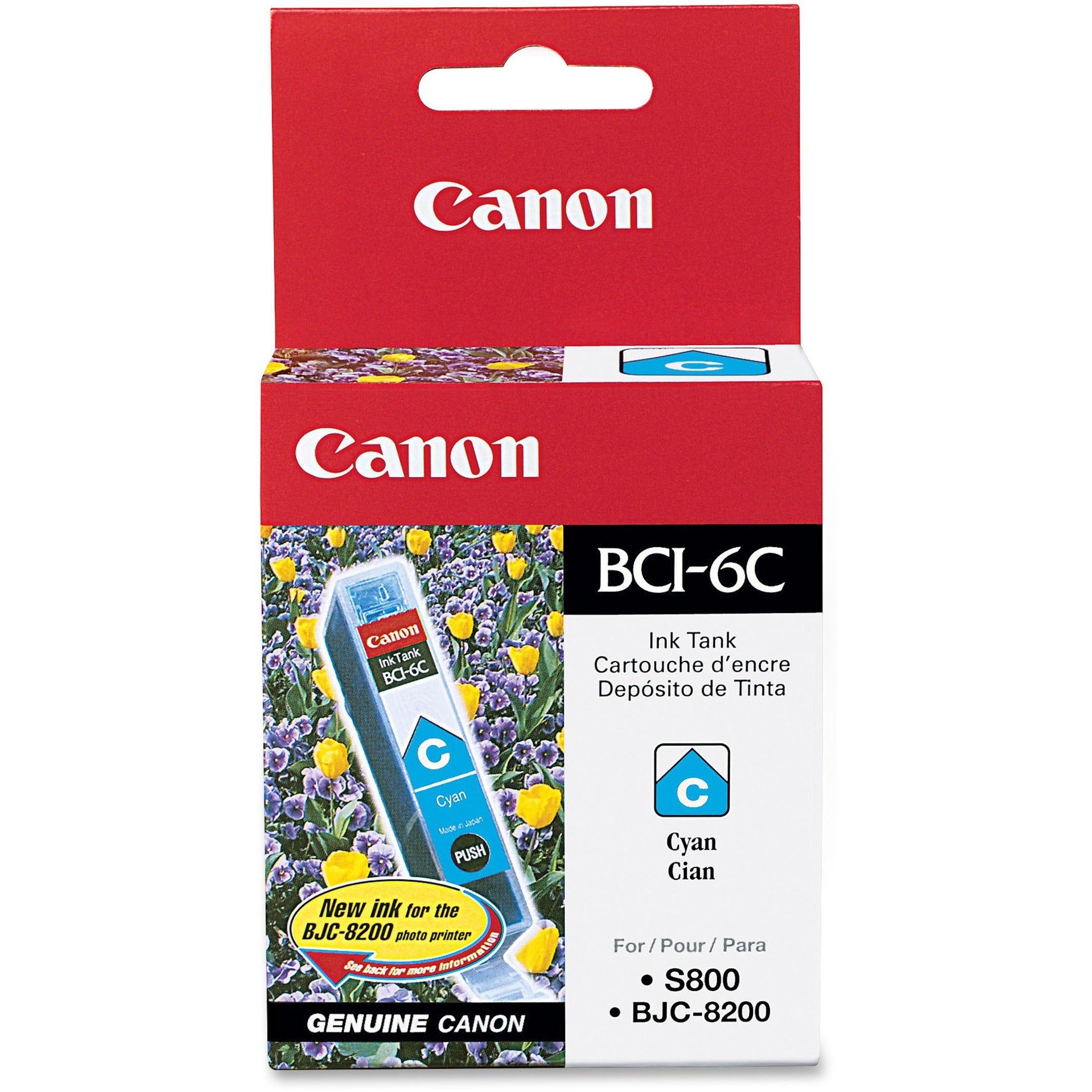 Canon 4706A003 BCI-6 Ink Tank Cyan, Original Ink Cartridge for Canon Printers