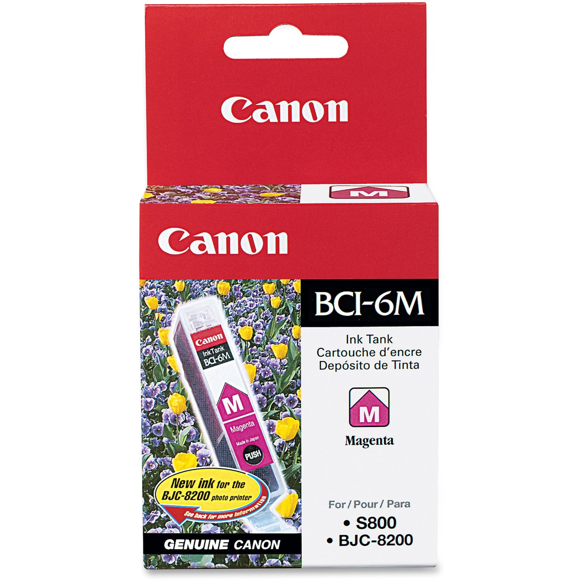 Canon 4707A003 BCI-6M Ink Tank, Magenta, Page Yield 370