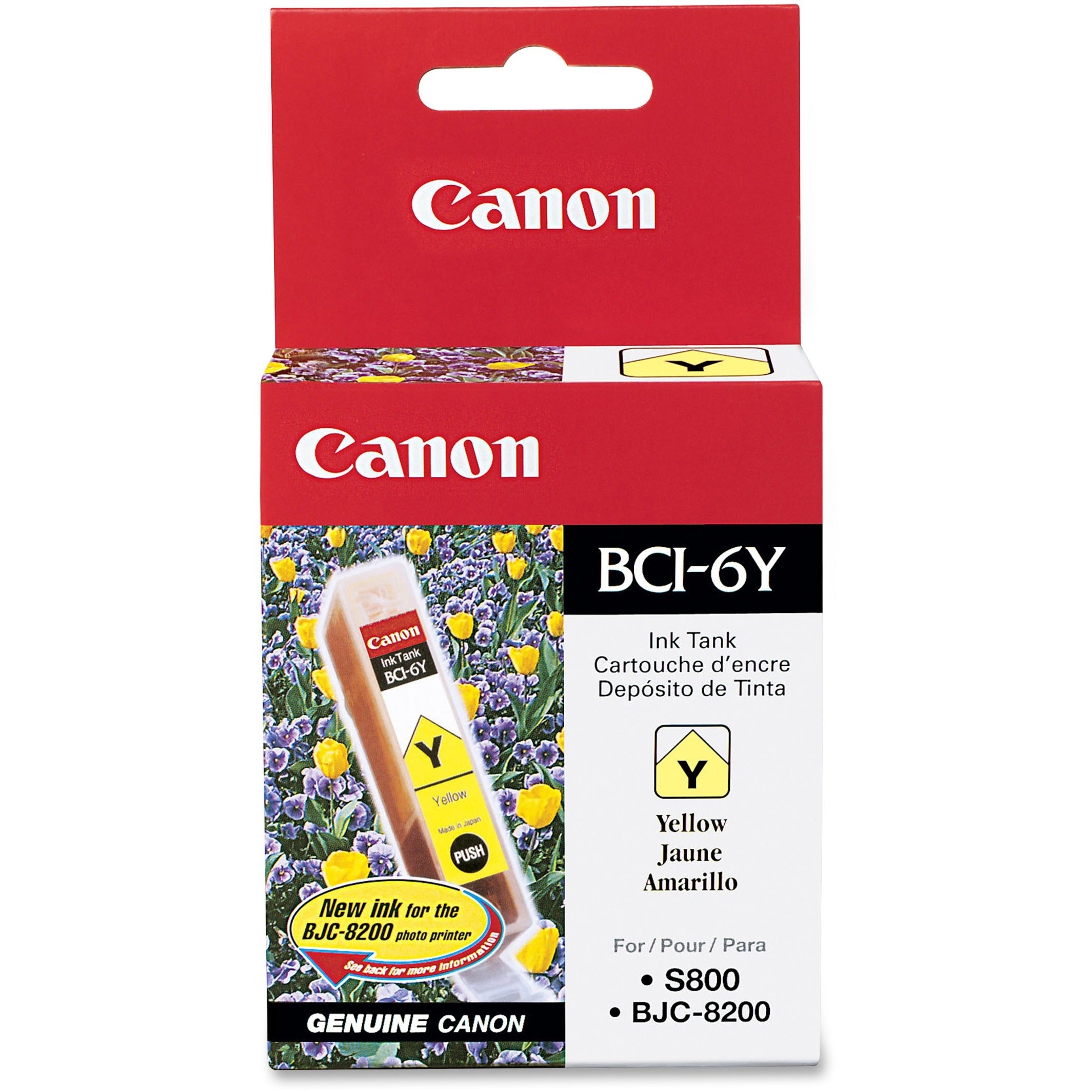 Canon 4708A003 BCI-6Y Ink Tank, Page Yield 370, Yellow