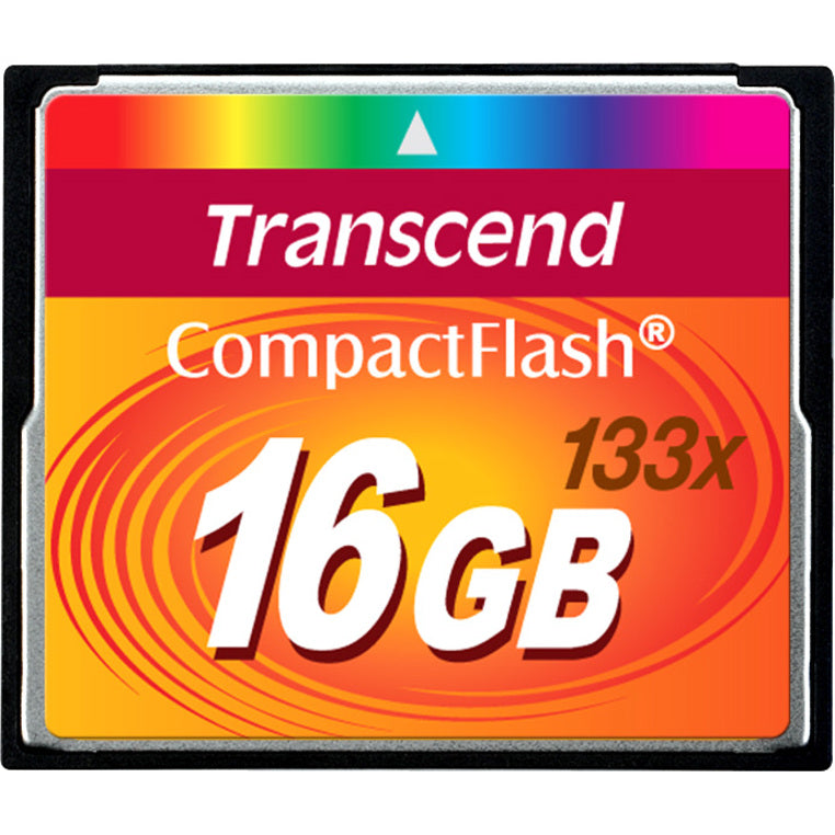 Transcend TS16GCF133 Tarjeta CompactFlash (CF) de 16GB - 133x Garantía de por vida Tecnología ECC