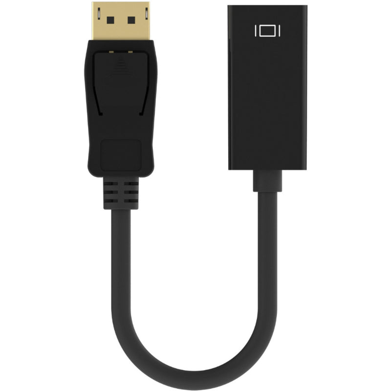 Alternative angle of DisplayPort to HDMI adapter showing connector design