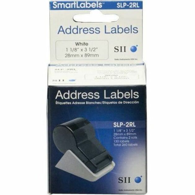 Detailed view of SLP-2RL label package showing product specifications