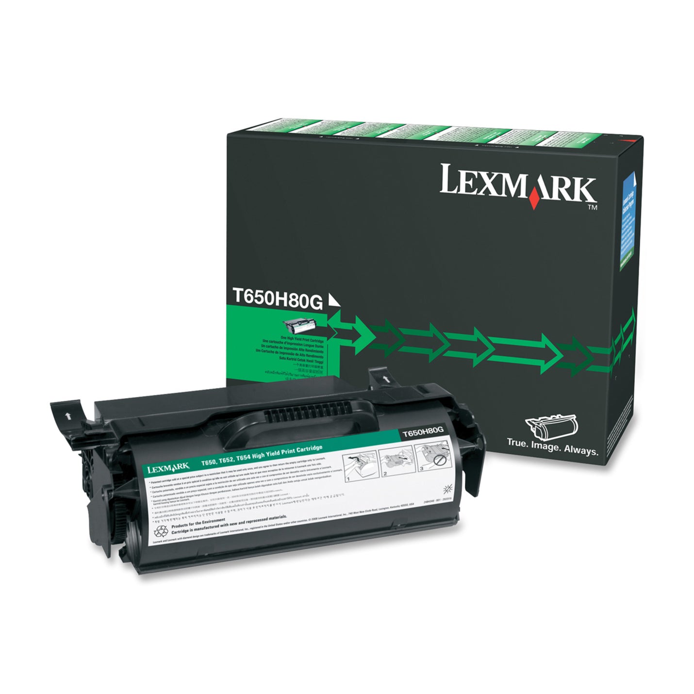 Lexmark T650H80G High Yield Black Toner Cartridge, 25000 Pages