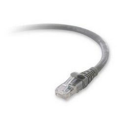 Belkin Cat.6a Snagless Network Cable, 10ft Gray, High-Speed 500MHz Patch Cable, RJ-45 Male/Male, Molded Copper Conductor - F2CP003-10GY-LS (Lifetime Warranty)