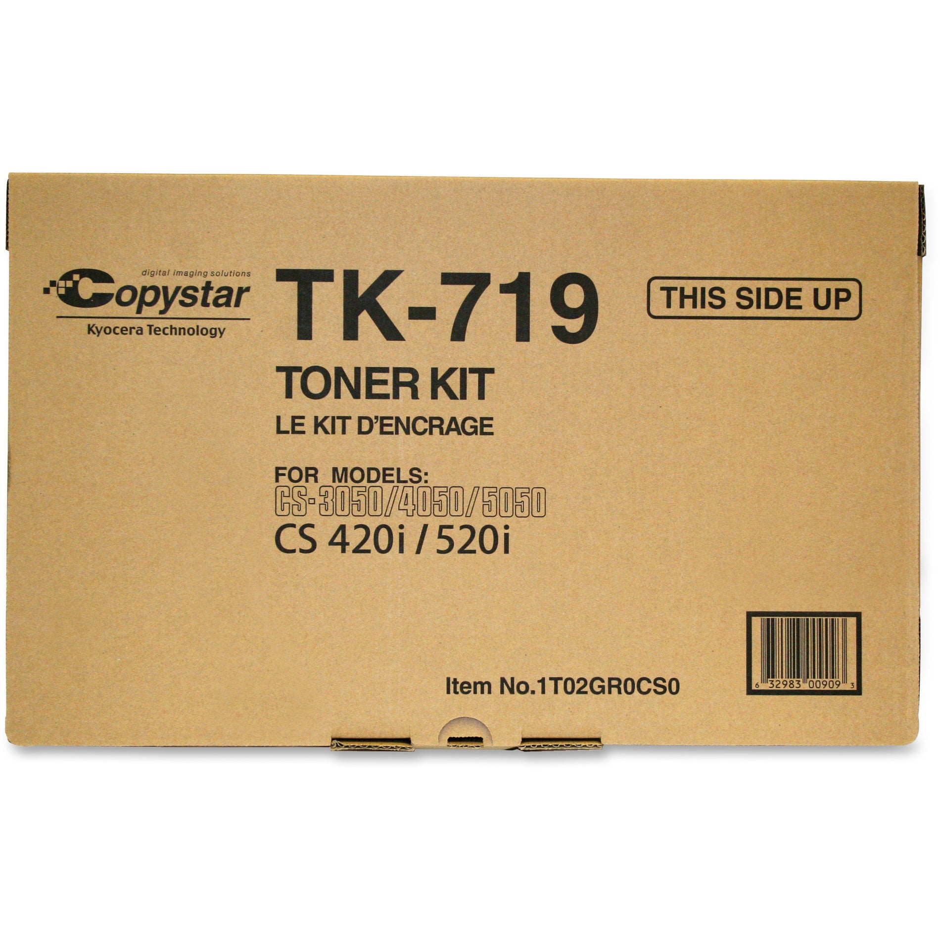 Kyocera TK719 Copystar Toner Cartridge, 34,000 Page Yield, Black