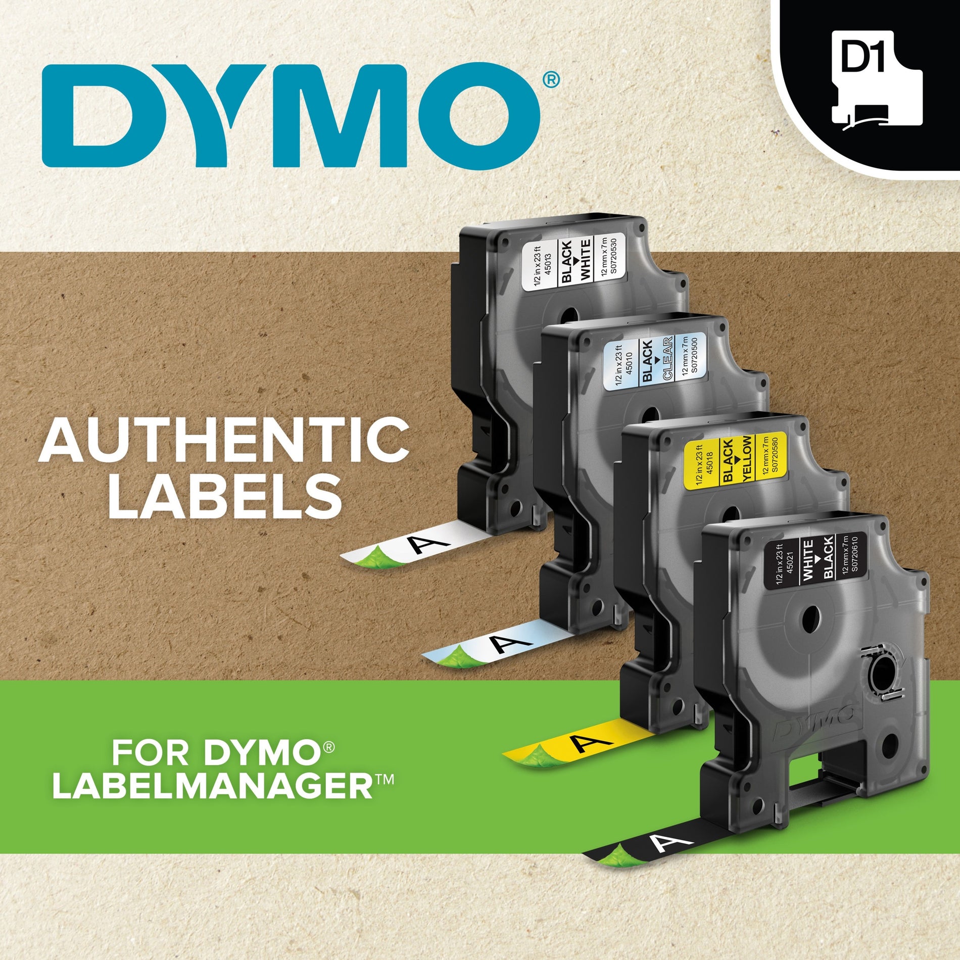 เทปคาร์ทริดจ์สำหรับเครื่องพิมป้าย Dymo 91338 LetraTag ขนาด 1/2"x13' สีเงินเมทัลลิก