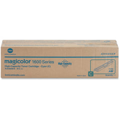 Konica Minolta MagiColor 1600 High Yield Cyan Toner Cartridge, 2500 Pages, Original Laser Print Technology, Compatible with 1650EN - A0V30HF (1 Year Warranty)