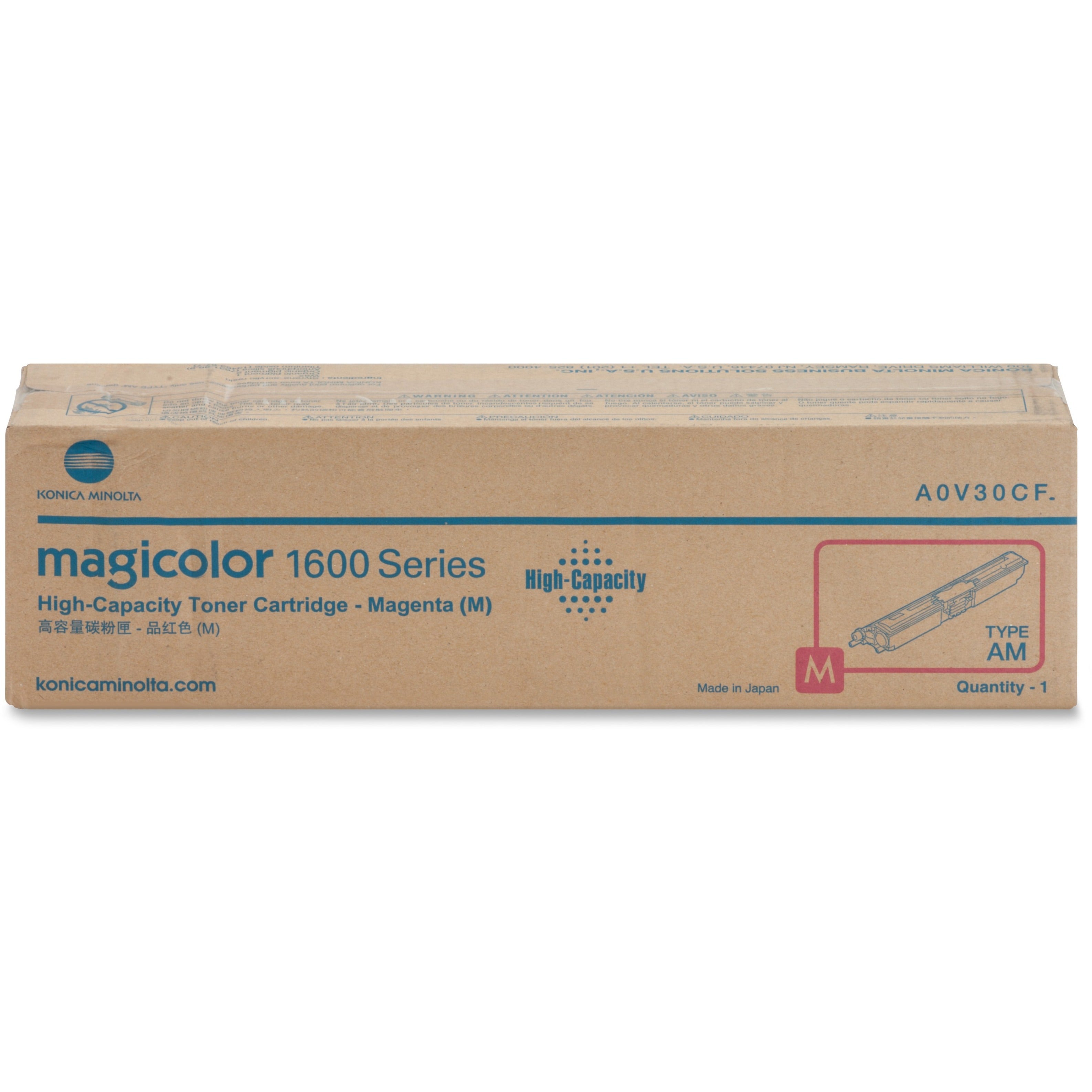 Konica Minolta A0V30CF Cartouche de toner MagiColor 1600 Haute capacité Magenta 2500 pages