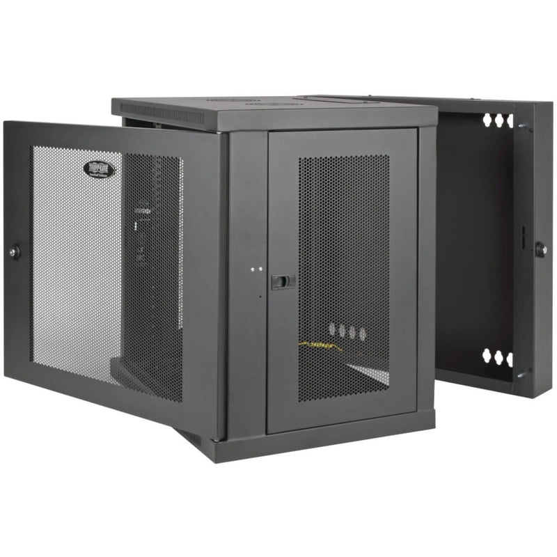 Detailed view of ventilation system on Tripp Lite SmartRack cabinet