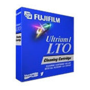 Fujifilm LTO Ultrium Cleaning Cartridge in blue packaging showing product specifications and branding