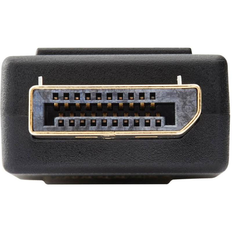 Close-up of DisplayPort male connector showing pin configuration