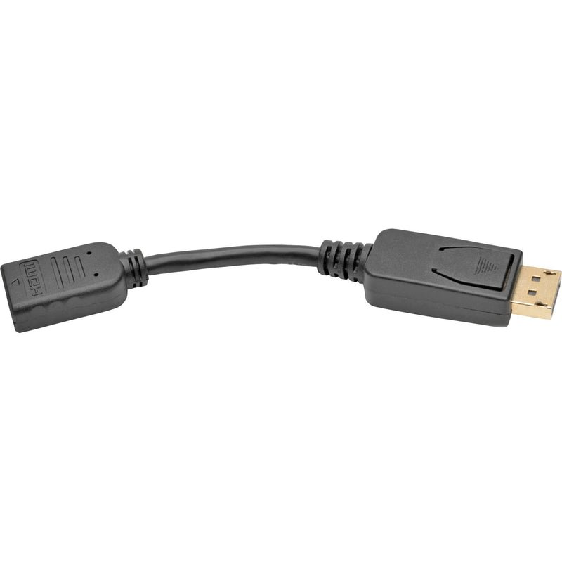 Tripp Lite DisplayPort to HDMI adapter cable shown in full length with black molded connectors