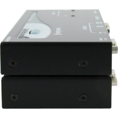 Side angle view of KVM extender showing port accessibility