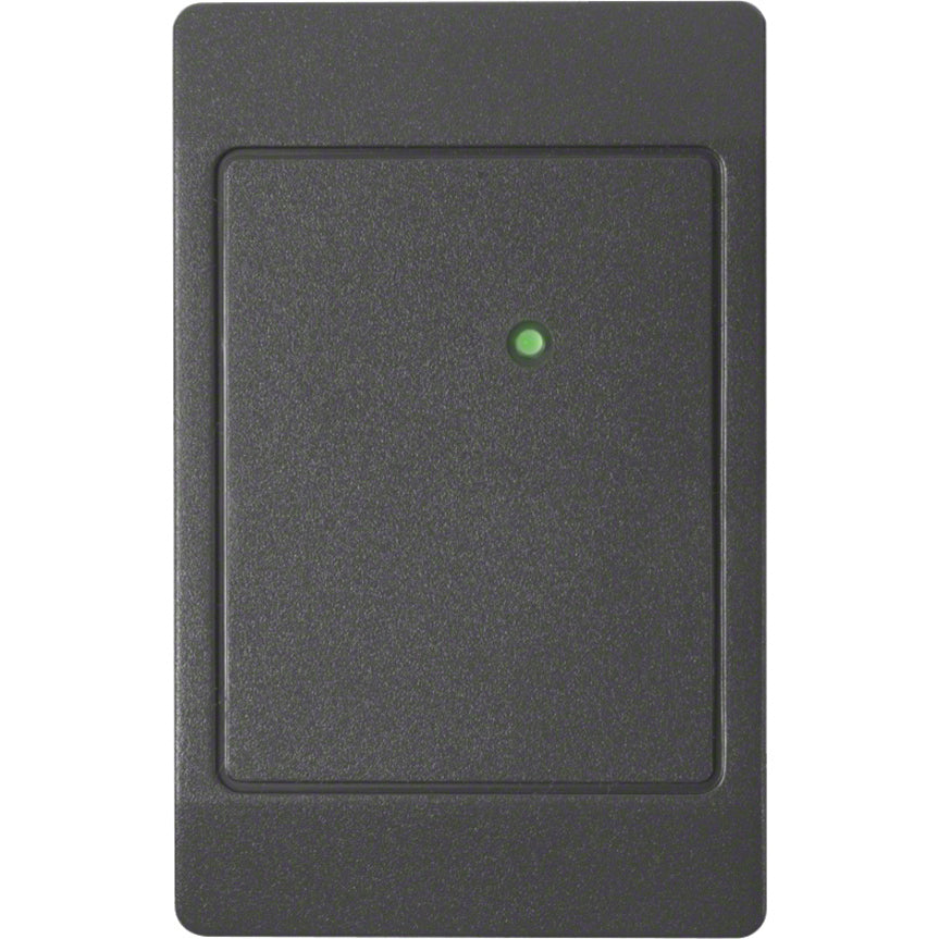 HID ThinLine II contactless smart card reader in gray finish with LED indicator-alternate-image1