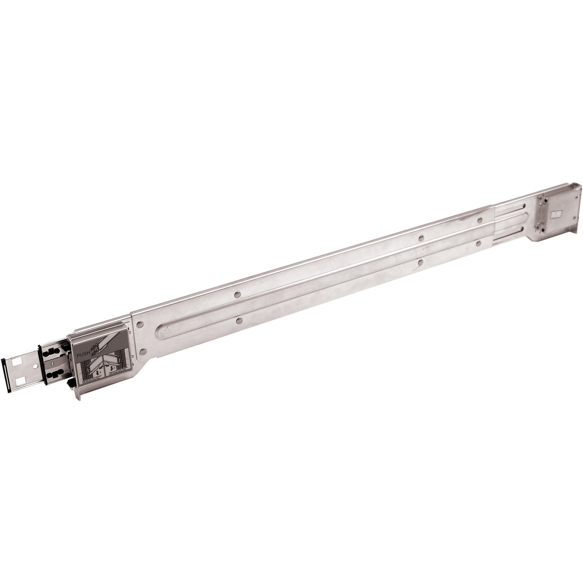 Side view of Supermicro mounting rail showing detailed sliding mechanism and mounting points-alternate-image1