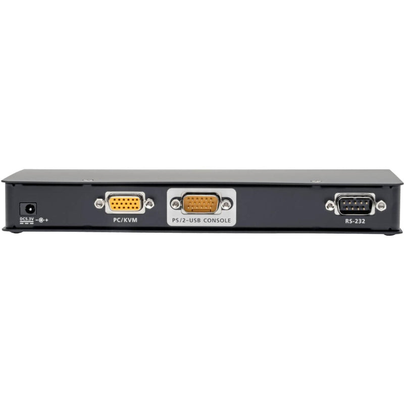 Rear view of Tripp Lite B051-000 IP KVM switch showing multiple connectivity ports