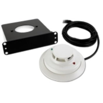 Complete NetBotz smoke detection system components including sensor, mount, and cable