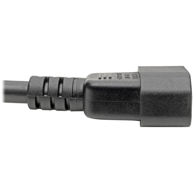 Detailed view of strain relief design on Tripp Lite P047-002 connector