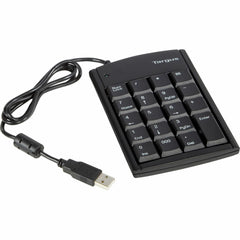 Targus Ultra Mini USB Keypad, 19 Low-Profile Keys, Numeric Pad with USB Hub, Enhances Spreadsheet Data Entry, Plug & Play, Black - PAUK10U (1 Year Warranty)