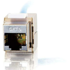 C2G Cat.6 180° Shielded Network Connector, RJ-45 UTP Keystone Jack, Gold Plated, Panel Type, 110/KRONE IDC Vertical Punch Down, Silver - 35212 (1 Year Warranty)