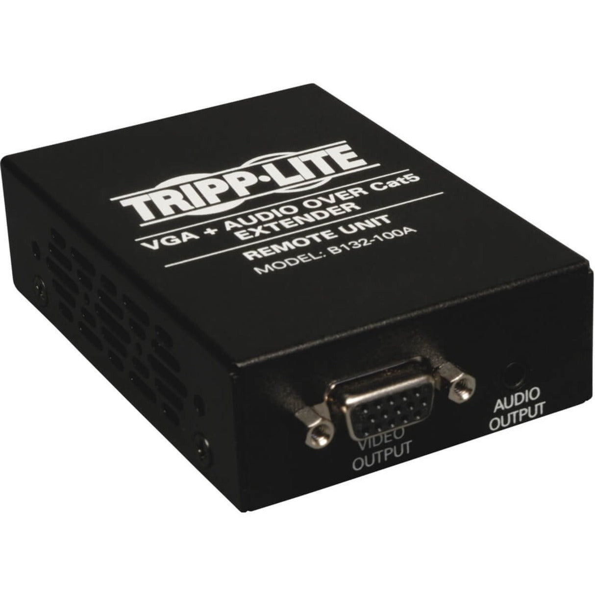 Front view of Tripp Lite B132-100A VGA and audio extender showing video and audio output ports-alternate-image1