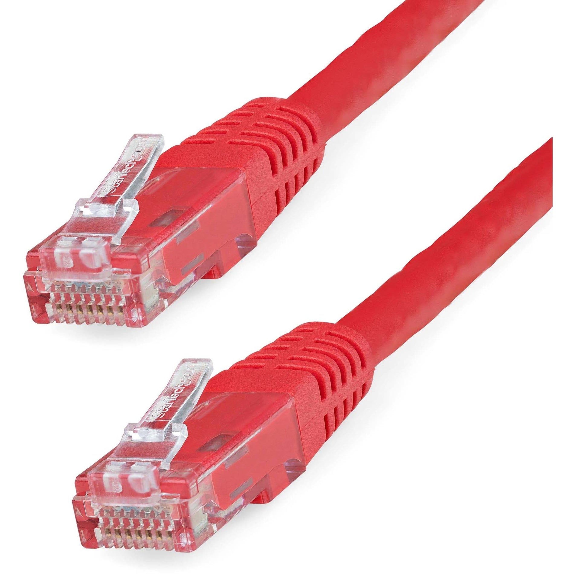 Marca: StarTech.com   StarTech.com C6PATCH2RD 2 pies Rojo Cat6 UTP Cable de conexión verificado por ETL 10 Gbit/s Conectores chapados en oro Bota sin enganches