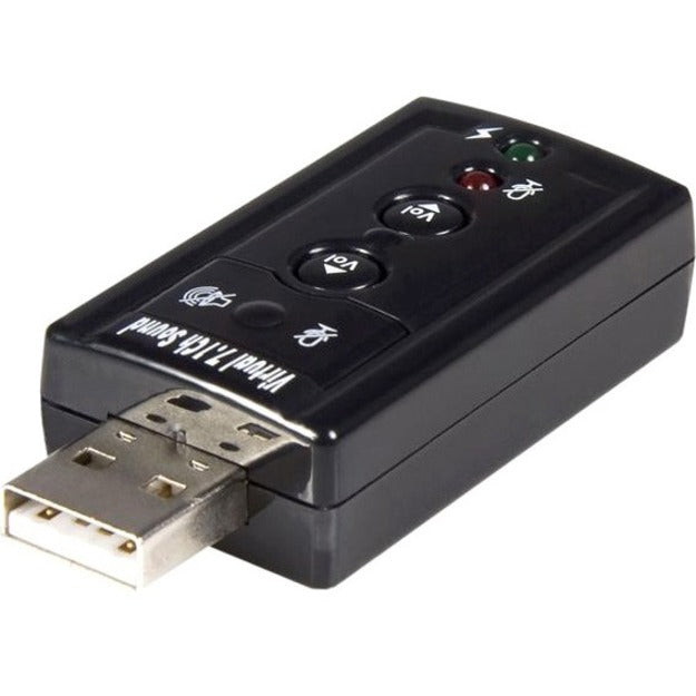 StarTech.com ICUSBAUDIO7 Adaptor Audio USB - Virtual 7.1 - Kartu Suara Eksternal - Audio Stereo Tingkatkan Pengalaman Audio Anda