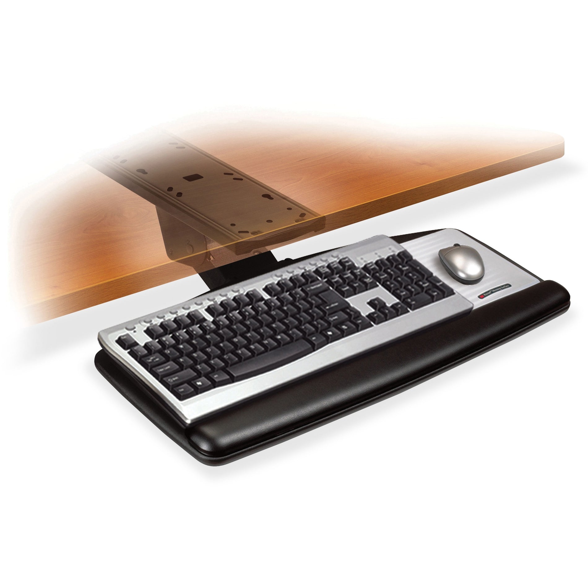 3M AKT170LE Verstellbare Tastaturablage 23"x26-1/2"x8" Schwarz - Ergonomische Lösung für Arbeitsstationen