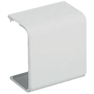 Panduit CFX10WH-X white cable raceway cover coupler showing curved design and installation profile-alternate-image1