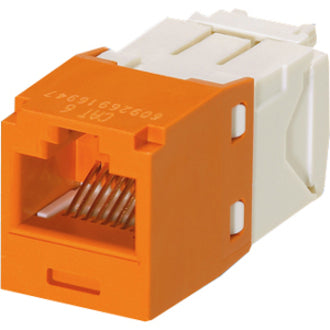 Panduit CJ688TGOR Mini-Com Cat.6 UTP Module, RJ-45 Network Connector, Orange