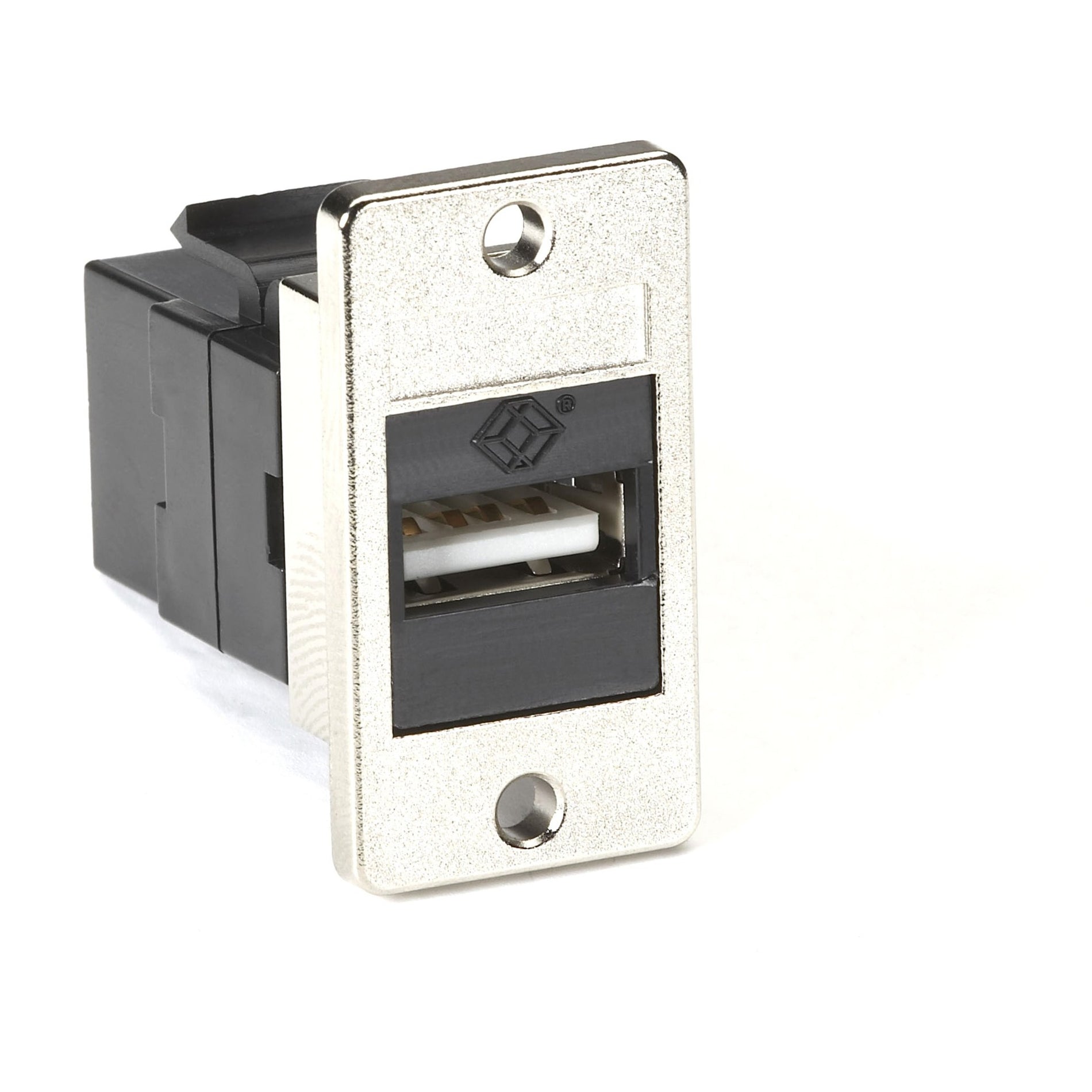 Scatola nera FMT1050 Pannello di montaggio adattatore di trasferimento dati USB tipo A femmina/tipo B femmina nera