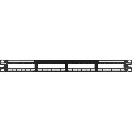 Panduit QPP24BL QuickNet Modular Patch Panel, 24 Ports, Black, 1U