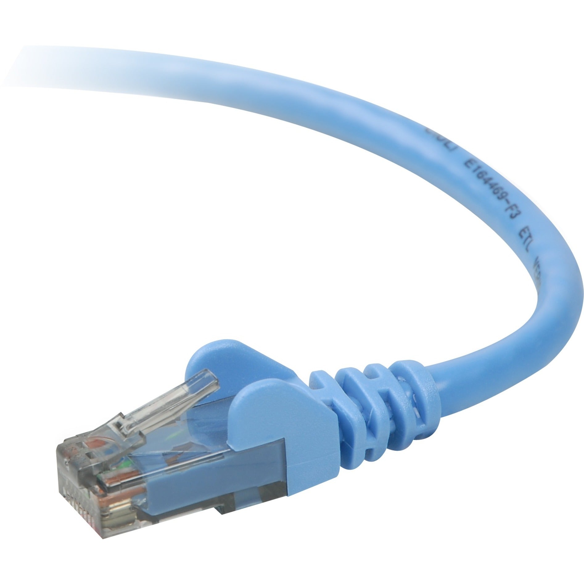 Belkin A3L980-15-BLU Cat.6 UTP Patch Network Cable, 15 ft, Copper Conductor, Gold Plated Connectors, Blue