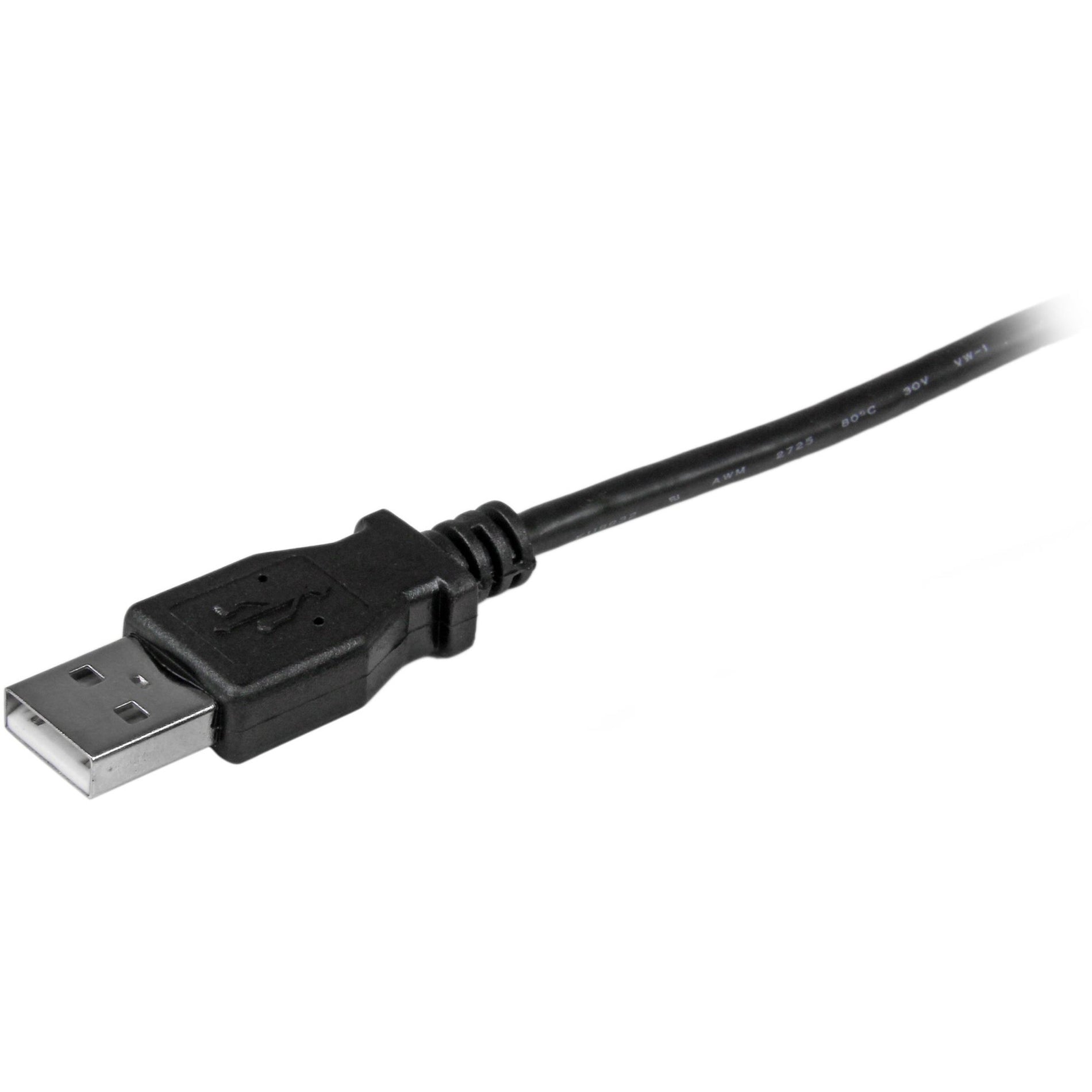 StarTech.com UUSBHAUB1 1 ft Micro USB Cable - A to Left Angle Micro B, Right-angled Connector, Charging, 480 Mbit/s Data Transfer Rate