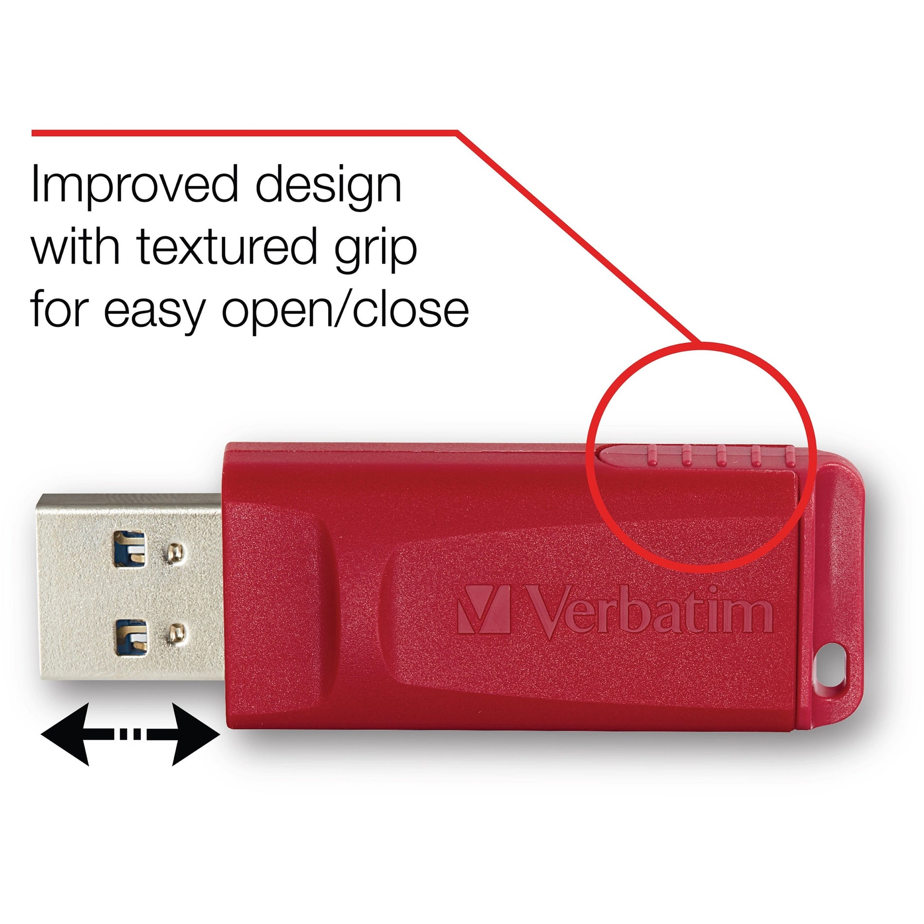 威达 ("Verbatim") 97005 Store 'n' Go USB 闪存盘 64GB 红色.