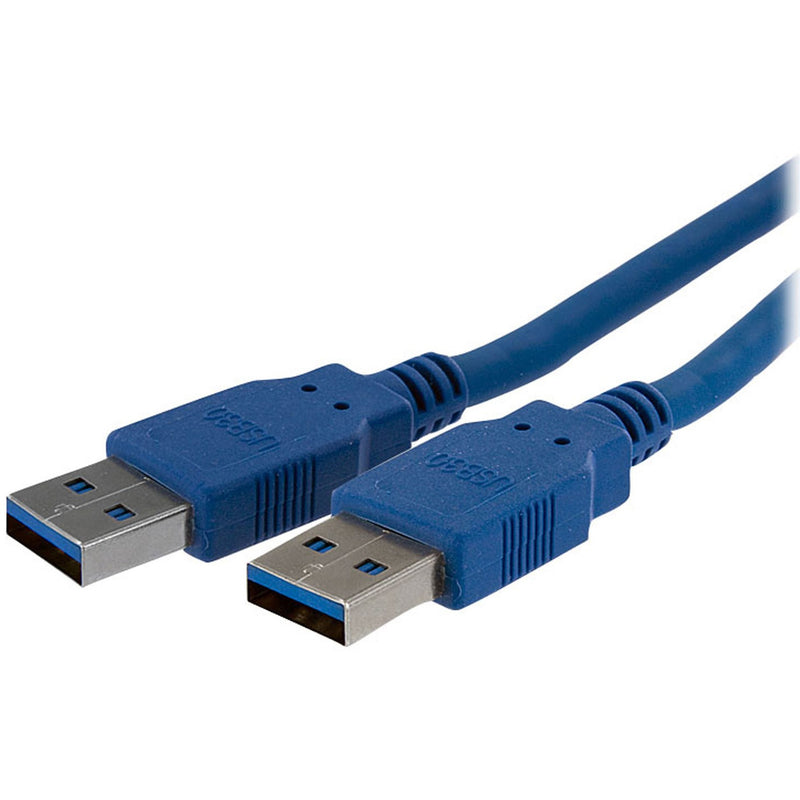 StarTech.com USB 3.0 Type A to Type A cable showing blue connectors and cable construction