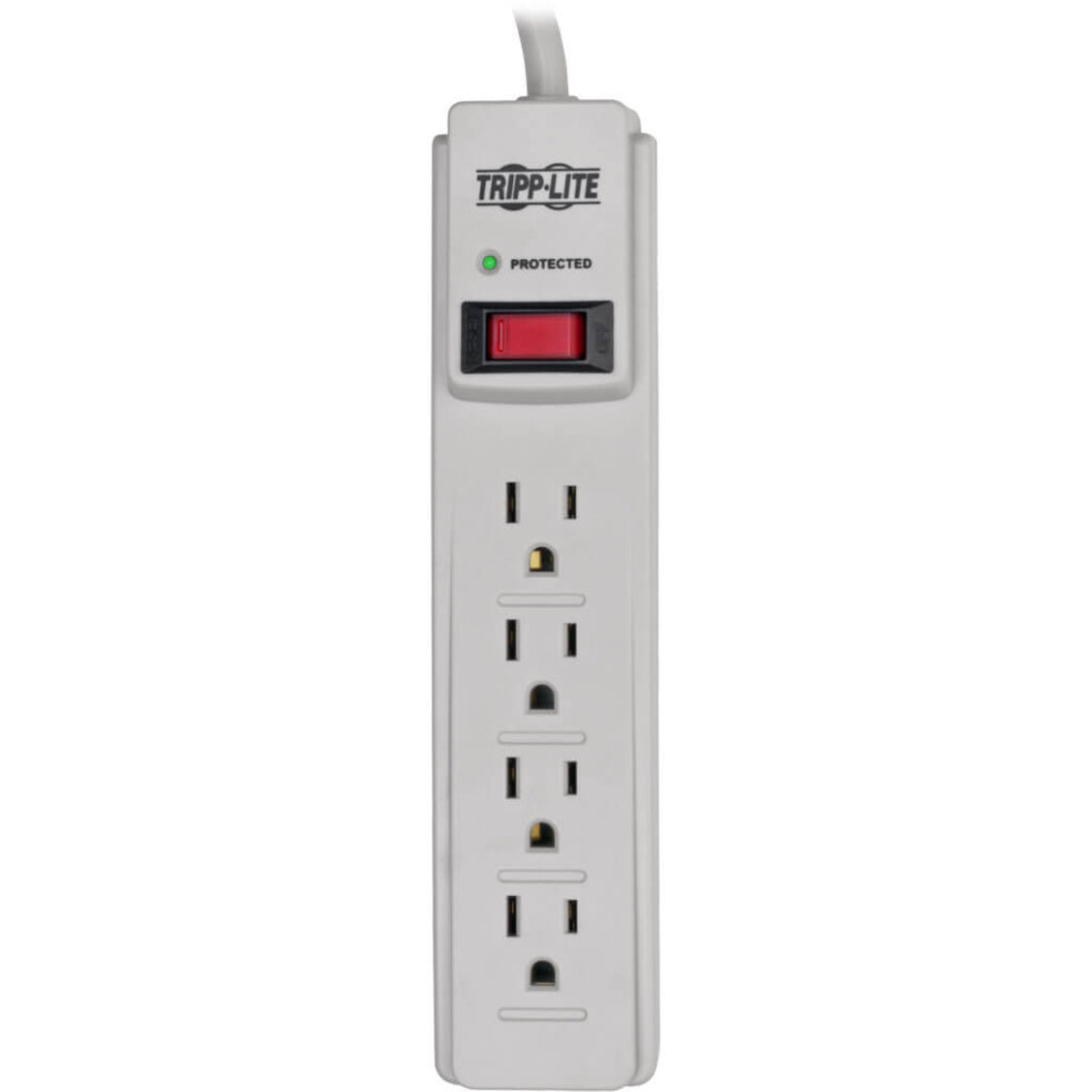 Tripp Lite TLP404 ProtectIT 4 Outlets 120V Surge Suppressor, 4ft Cord, 390 Joule Protection, Diagnostic LED