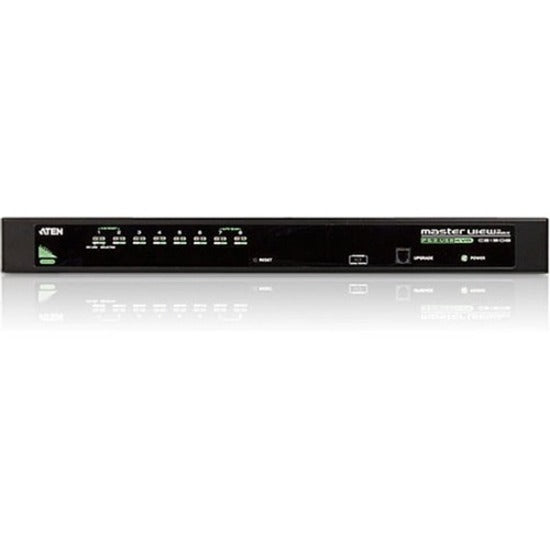 Angled view of ATEN CS1308 KVM switch highlighting Master View Ultra interface