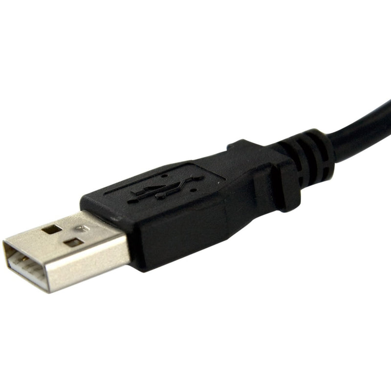 Close-up of male USB-A connector showing molded construction