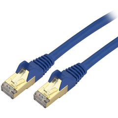 StarTech.com C6ASPAT3BL 3 ft Blauw Afgeschermde Snagless 10 Gigabit RJ45 STP Cat6a Patchkabel Gegoten Onbreekbaar Schadebestendig PoE Spanningsontlasting EMI/RF Bescherming