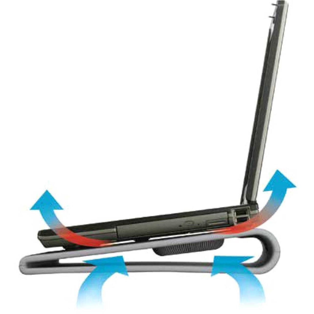 Diagram showing airflow pattern of Targus Chill Mat cooling system-alternate-image8