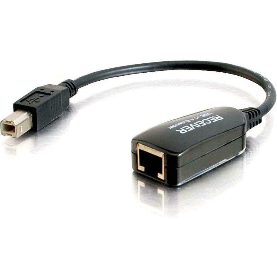 C2G 29353 1-Port USB B to RJ45 Extender Dongle Receiver - USB Over Cat5 Adapter, Data Transfer Cable